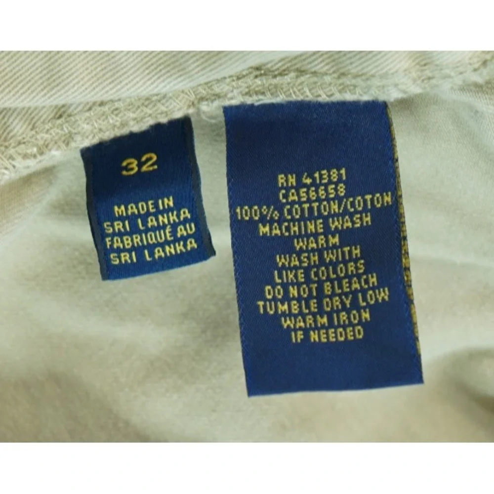Polo Ralph Lauren Shorts‎ Men 32 Beige Tan Chino Golfer Hike Fish Camper